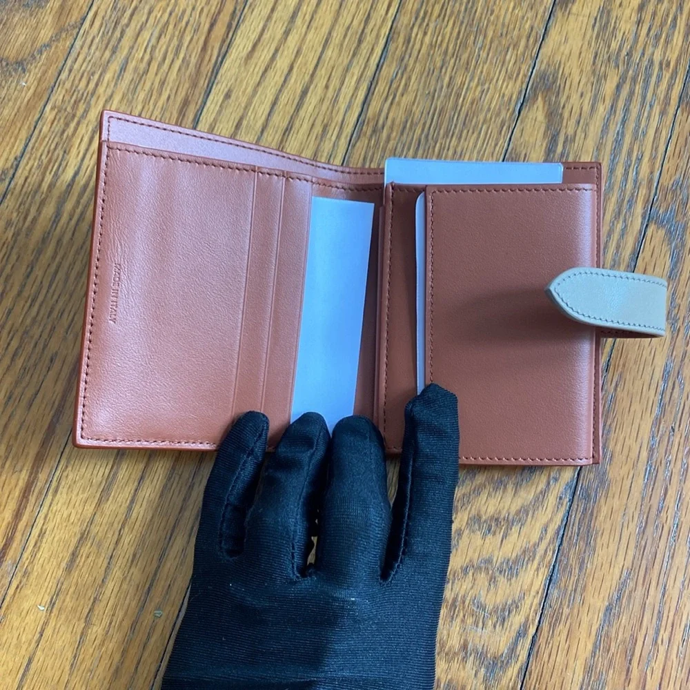 Celine Small Bicolor Strap Grained Leather Wallet